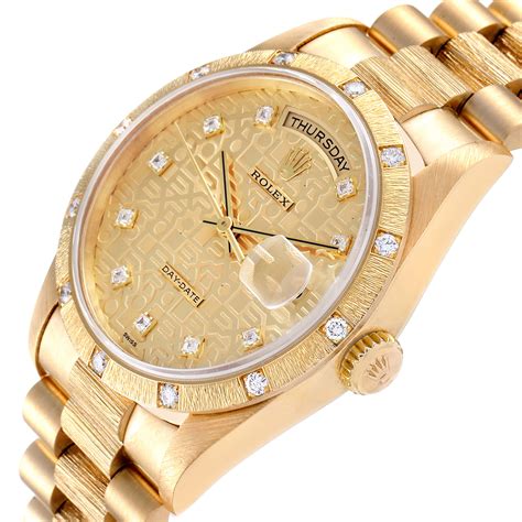 rolex day date yellow gold president replica|18k presidential rolex diamond bezel.